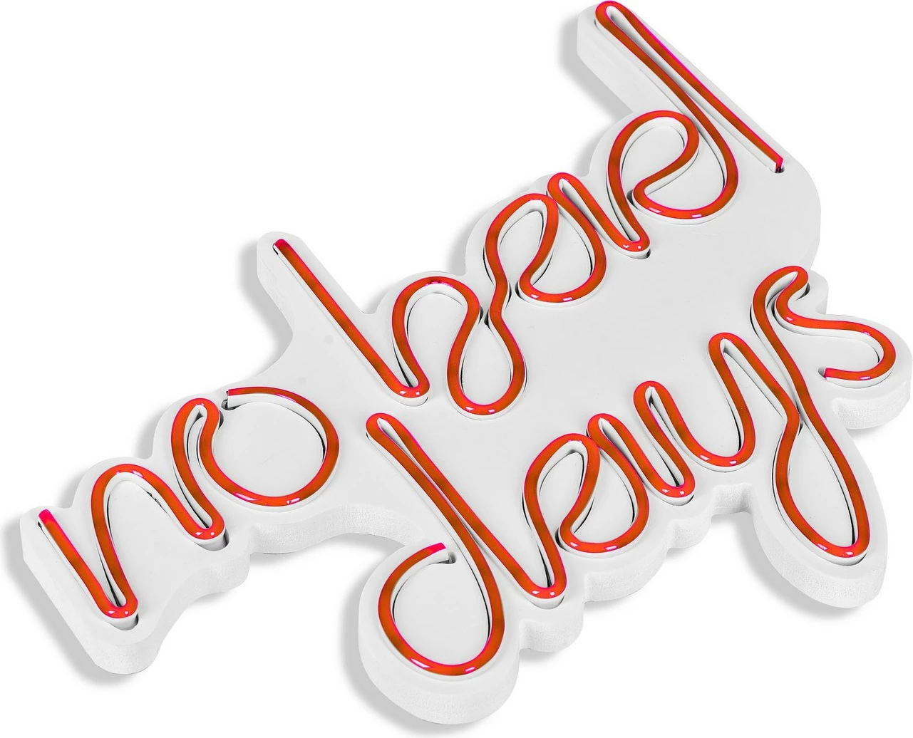 Dritë dekorative LED për mur, plastikë, 'no bad days', ngjyrë e kuqe