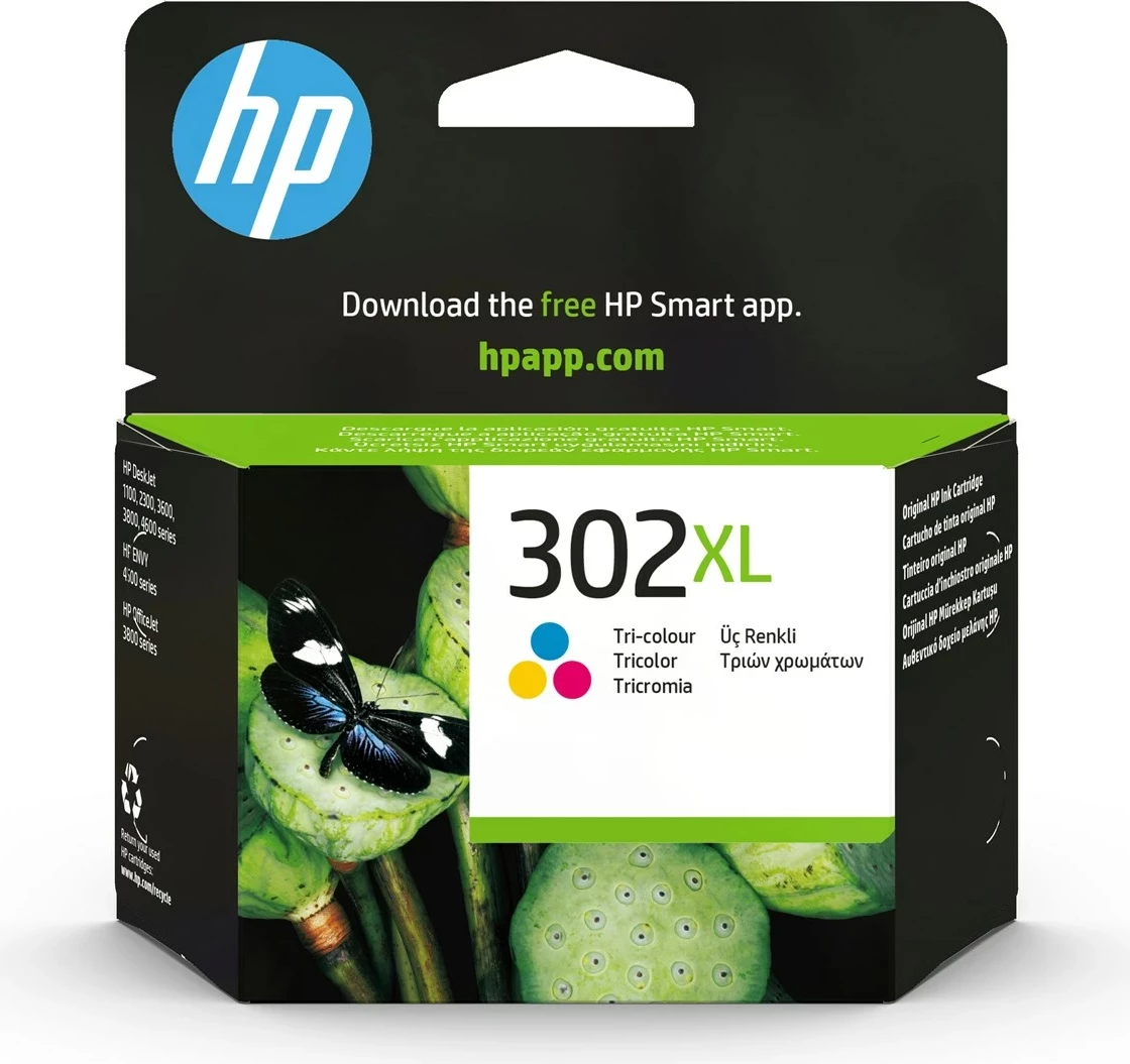 Toner HP 302XL origjinal, tri-color, për printer HP