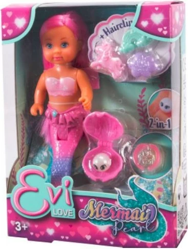 Kukull sirenë Evi Love Pearl, Simba, 12 cm, me aksesorë, për vajza