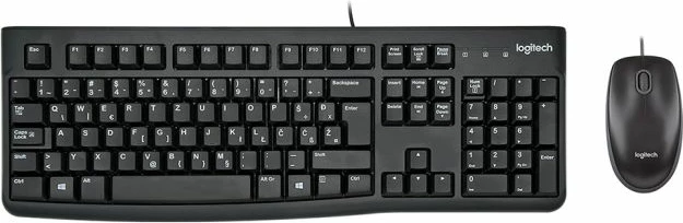 Set tastierë + Maus LOGITECH MK120 (920-002549), USB, i lidhur me kabllo, layout slloven, e zezë