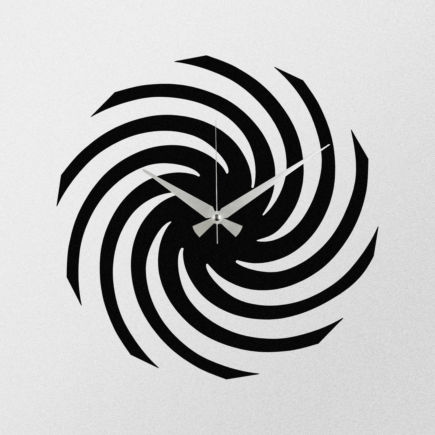 Orë muri dekorative prej metali, Wallity Enzoclock - S023, e zezë, 48x48cm