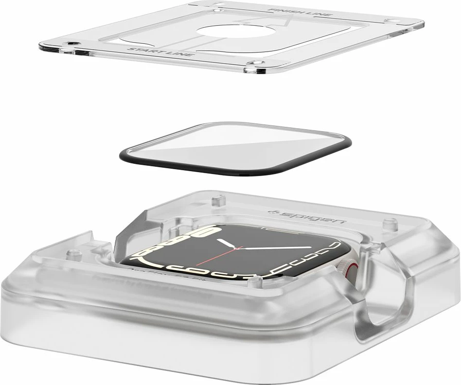 Xham mbrojtës për Apple Watch 7/8 41mm Spigen ProFlex EZ Fit, set 2 copë