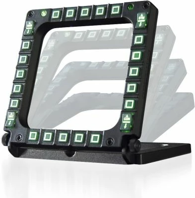 Panel MFD për simulim fluturimi Thrustmaster MFD Cougar, 48 komanda të programueshme, me ndriçim, set 2 copë, i zi
