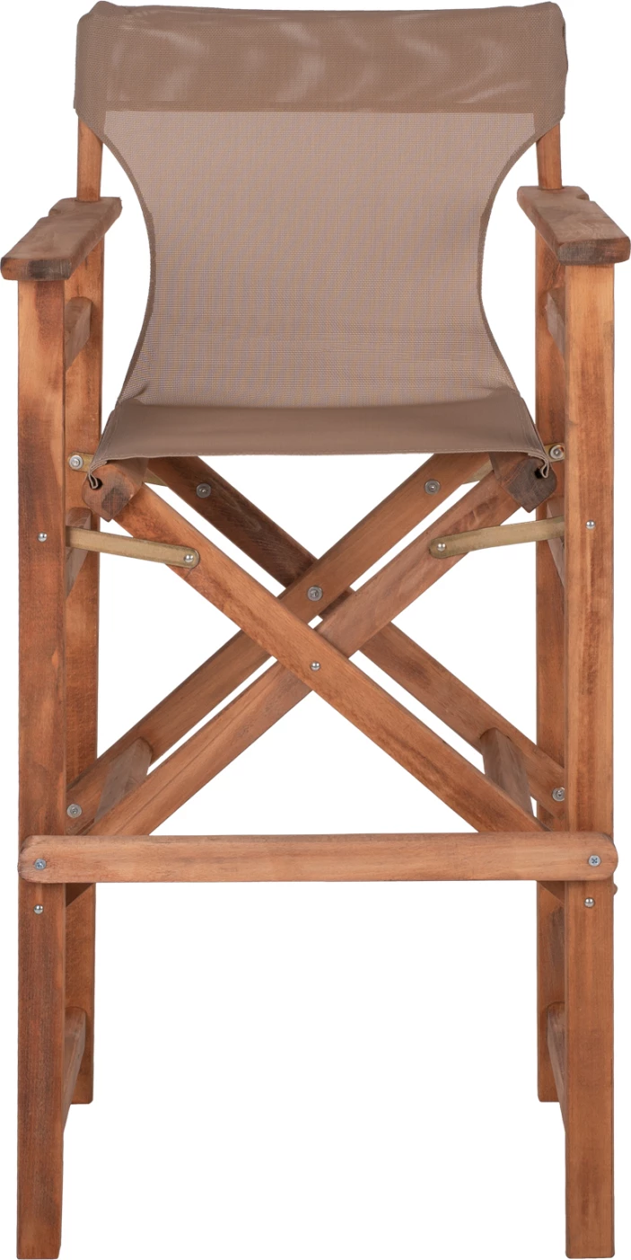 Karrige për bar, ngjyrë arre, me tekstilene ngjyrë mocha, FH10374.04, 58x58x118H cm