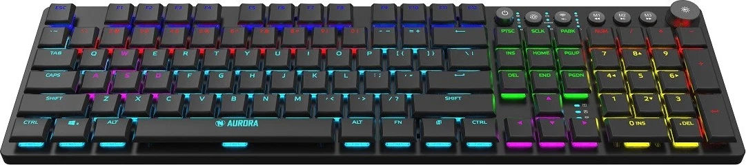 Tastierë wireless RF iBox AURORA K-6 + Bluetooth QWERTY, e zezë