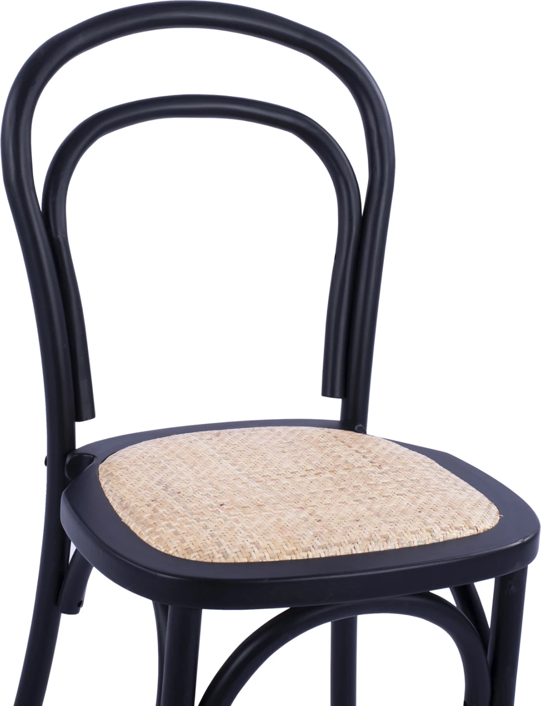 Karrige druri tipi Vjenë Aliyah e grumbullueshme prej druri ahu, ngjyrë e zezë mat, FH8644.02, 45x54x89 cm