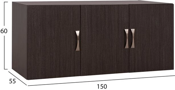 Dollap me 3 dyer Carly FH385.01 ngjyrë Zebrano 150x55x60