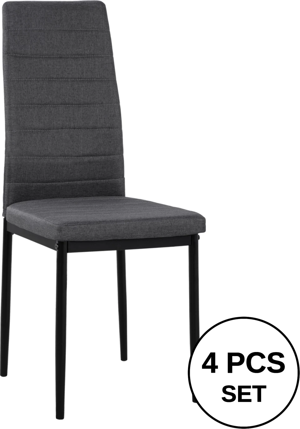 Karrige metalike Lady FH0037.20, pëlhurë gri me kornizë metalike K/D 40x48x95, set prej 4 copë