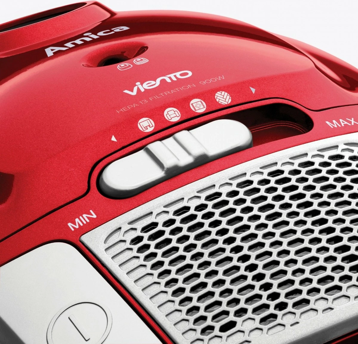 Fshesë me korent Amica VIENTO VI2031, me qese, e kuqe