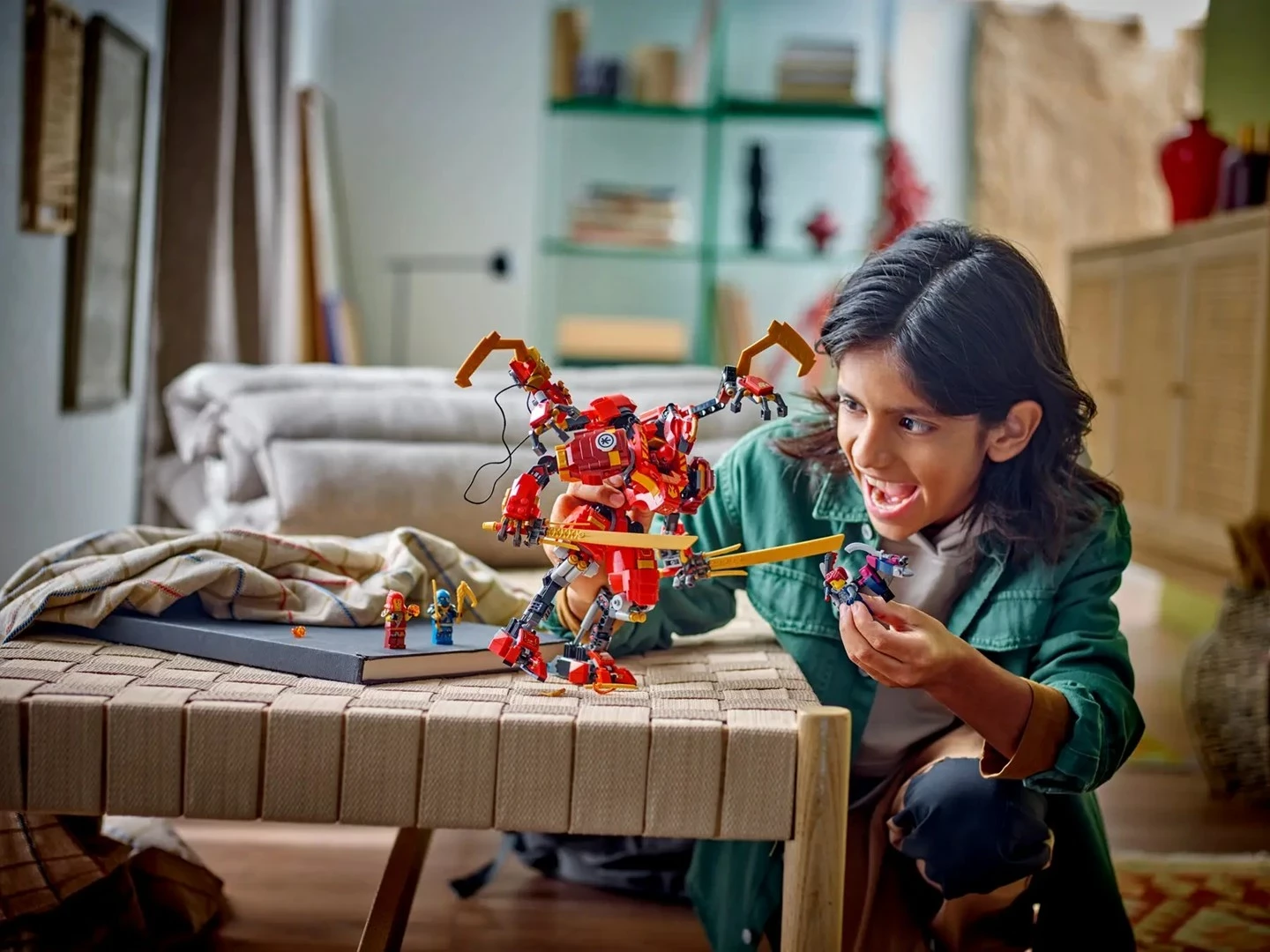 Set LEGO NINJAGO 71812 Kai's Ninja Climber Mech, për fëmijë 9+ vjeç, Kuq