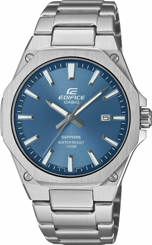 Orë dore për meshkuj Casio Edifice EFR-S108D-2AVUEF, argjendtë/kaltër, me kuti