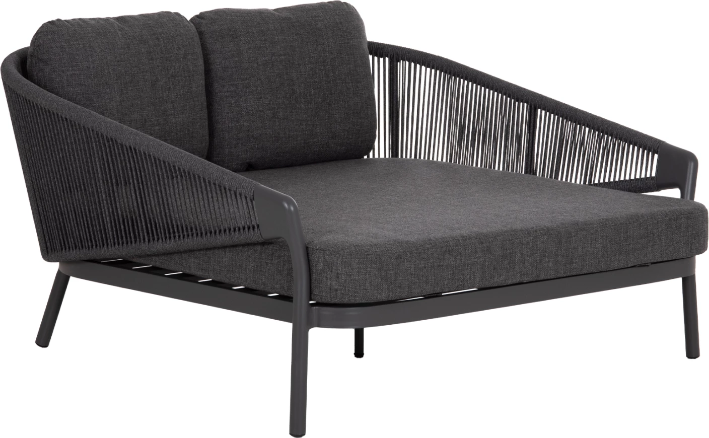 Daybed dopio XANTION, alumin i zi, litar, material OLEFIN, 157x147x88cm