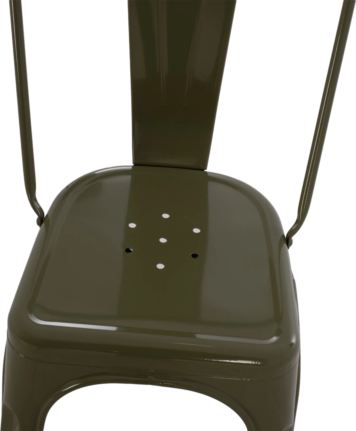 Karrige për ngrënie MELITA FH8641.43 metalike, ngjyrë ulliri e errët, 43x50x82H cm.