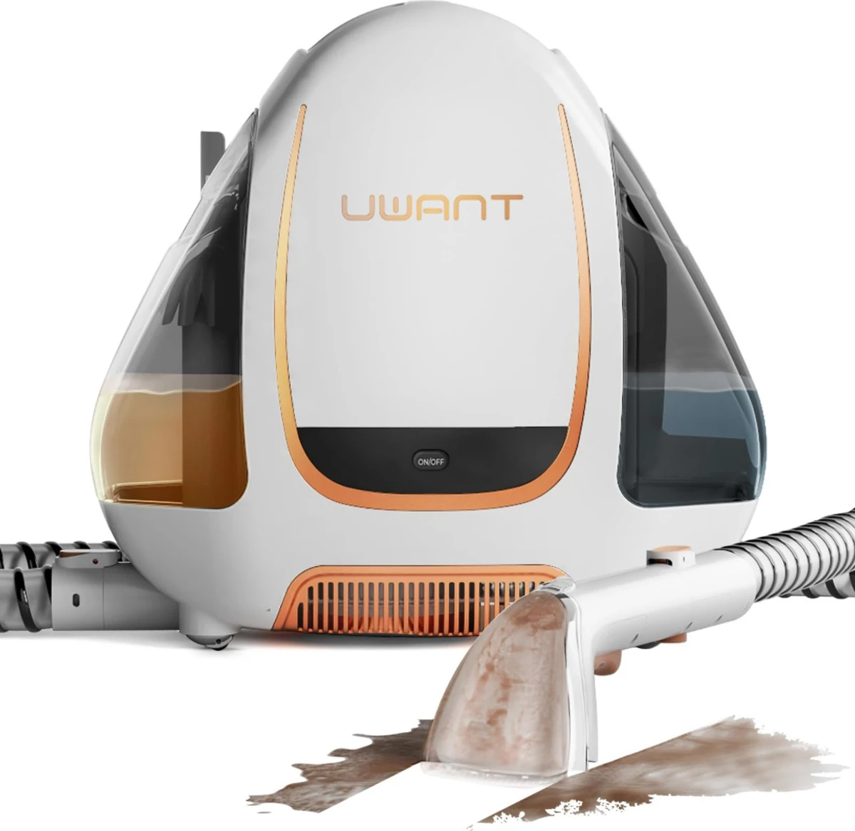 Fshesë për pastrim të thellë (spot cleaner) Uwant B100-S, 450W, 12 kPa, depo ujit 1.8L/1.6L, kabllo 5m, e bardhë/gri