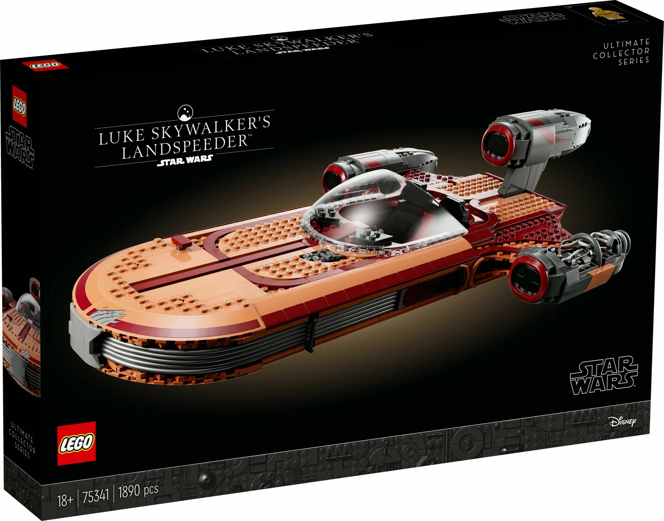 Set LEGO Star Wars Luke Skywalker’s Landspeeder, 1890 pjesë, Multingjyrësh