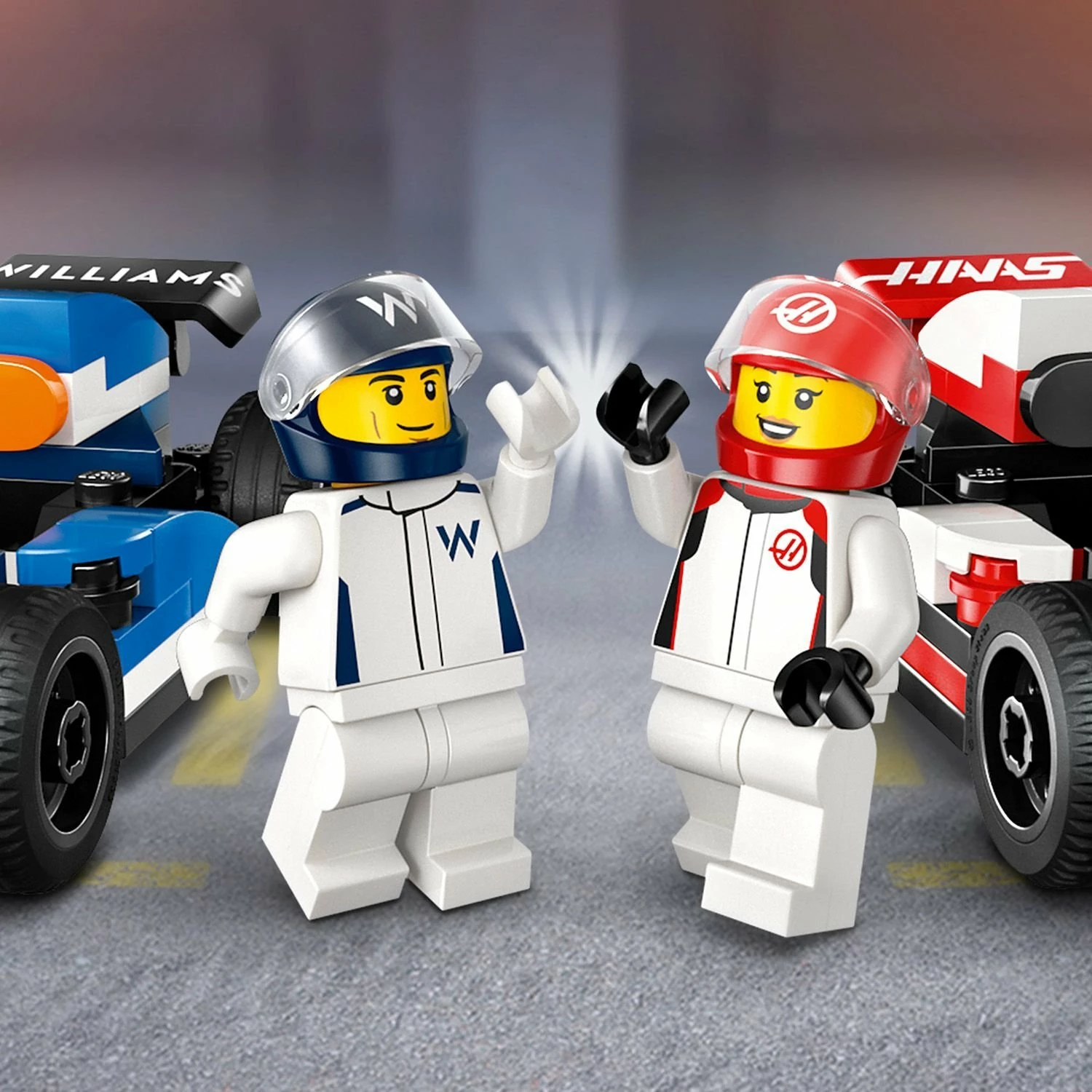 Set LEGO City F1 Car Williams Racing dhe Haas F1 60464, 92 copë, 4+, 2 makina + 2 minifigura