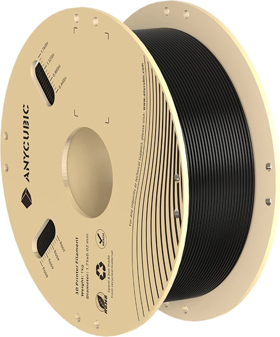 Filament PLA, Anycubic, IPHPLBK-106, 1 kg, 1.75 mm, e zezë