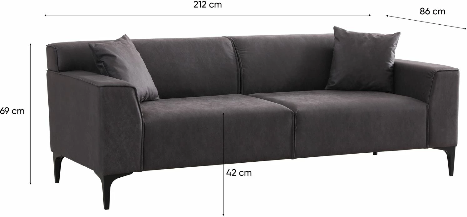 Divan treshe Atelier del Sofa, New Petra 3, antracit