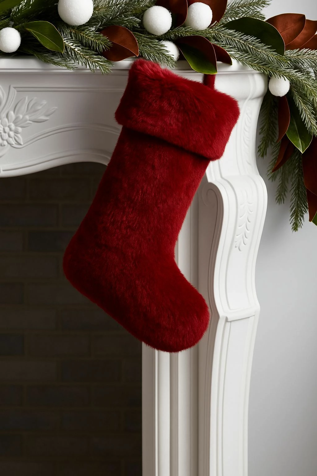 Çorape për Krishtlindje, pelush e kuqe, Evila Originals