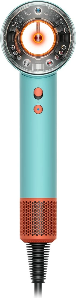 Tharëse flokësh Dyson Supersonic Nural, 1600 W, 13.3 l/s, Blu, Portokalli