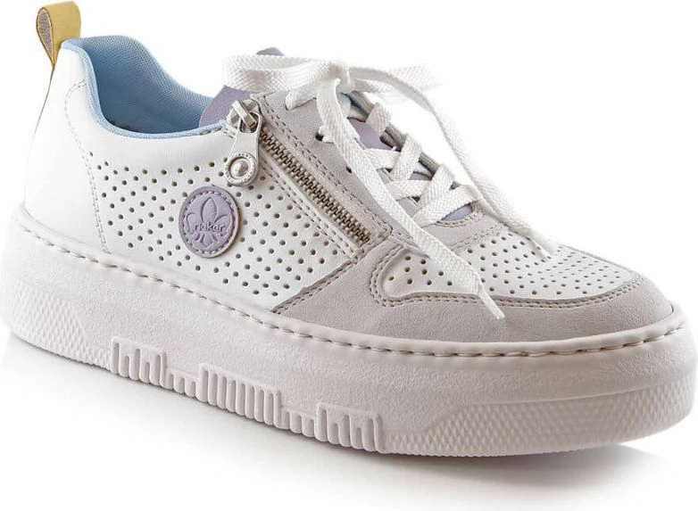 Këpucë të rehatshme Rieker për femra, të bardha