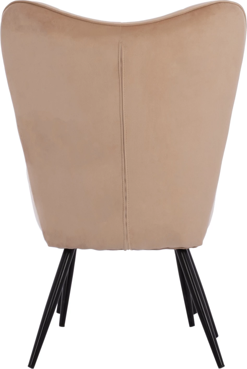 Karrige CRAWLEY, kadife bezhë, me tabure, FH8918.11, 70x57x103