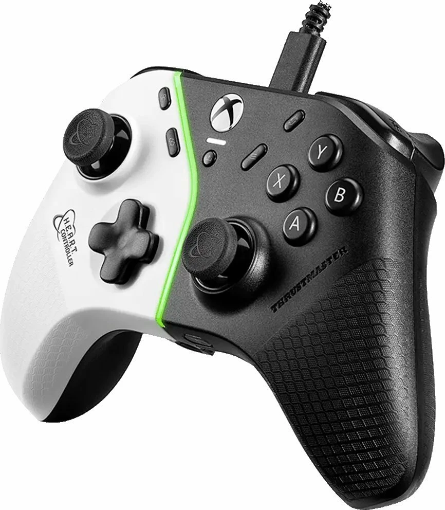 Kontroller Thrustmaster H.E.A.R.T. 4460237, Hall Effect anti-drift, wired, 16 butona, 2 analog, vibrim, backlight, për PC/Xbox One/Xbox Series, bardh e zi