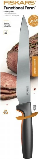 Thikë për mish Fiskars Functional Form 1057539, 21cm, e zezë/portokalli