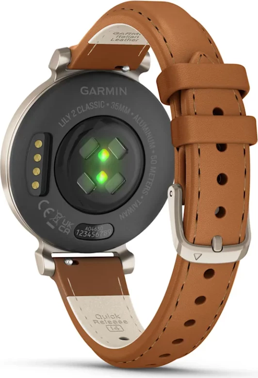 Smartwatch Garmin Lily® 2 Classic – Cream Gold with Tan Leather Strap