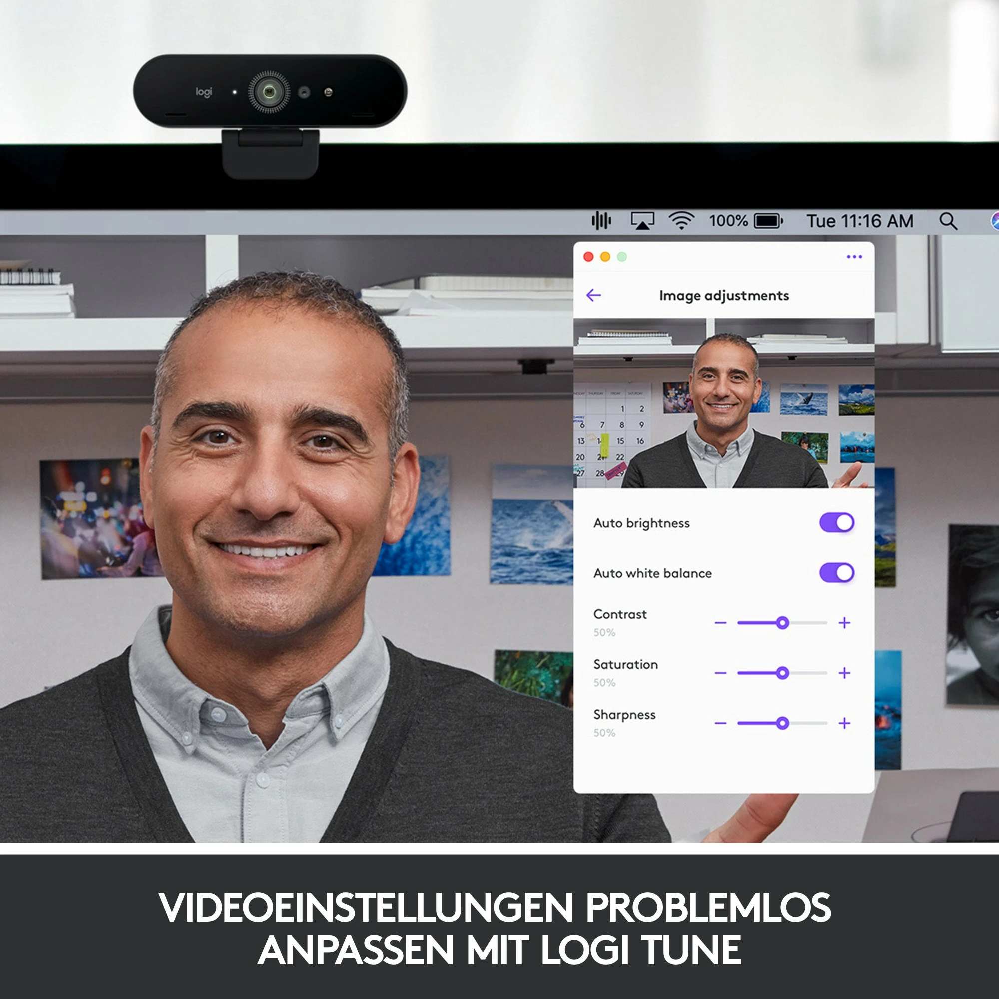 Kamerë Logitech BRIO 4K STREAM EDITION, 4096 x 2160 pixels, Full HD, 90 fps, e zezë