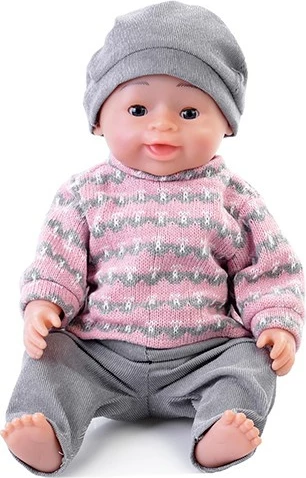 Kukull interaktive Natalia, Artyk 170645, 43 cm, me funksion urinimi, me aksesorë, rozë/gri