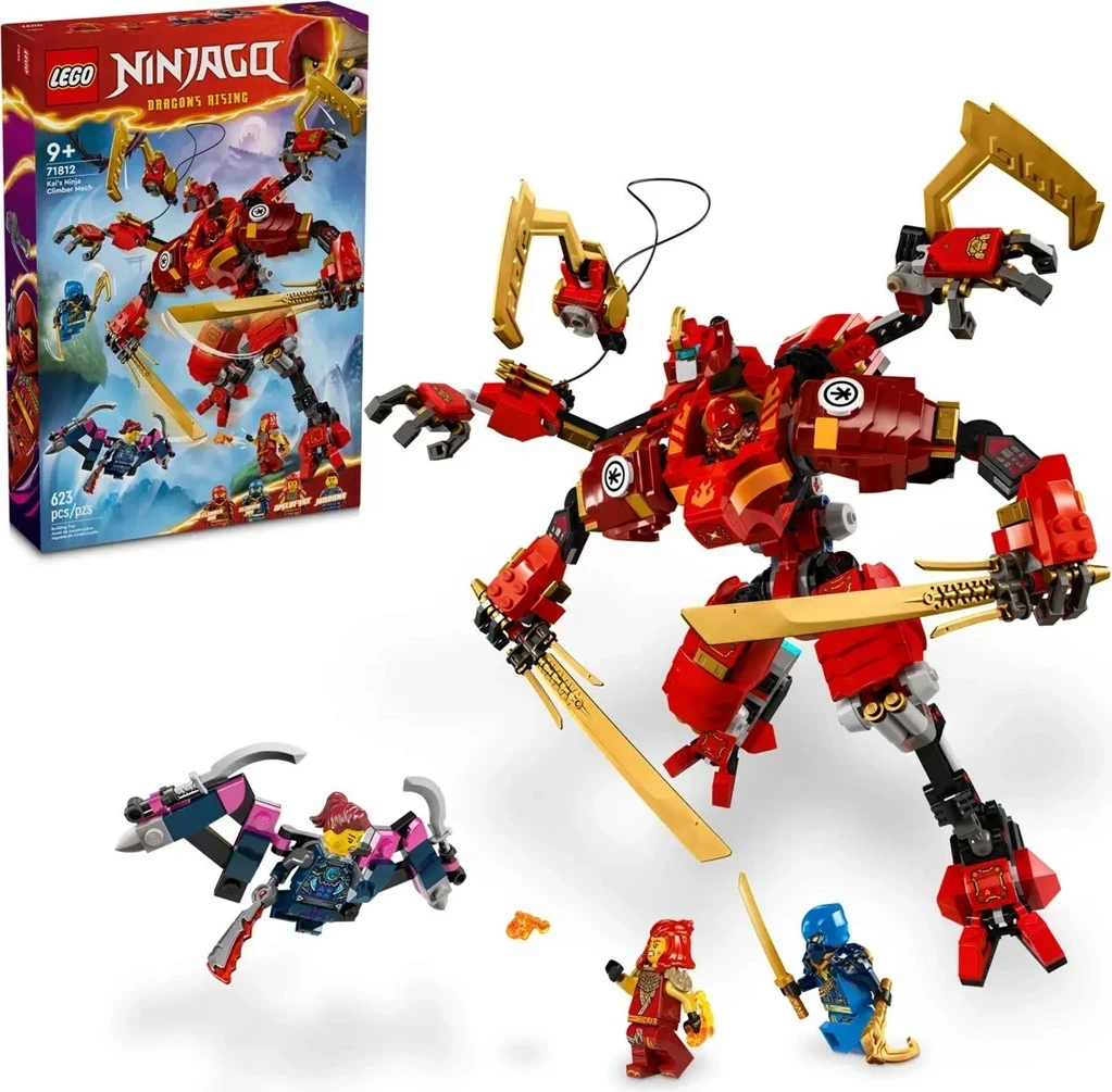 Set LEGO NINJAGO 71812 Kai's Ninja Climber Mech, për fëmijë 9+ vjeç, Kuq