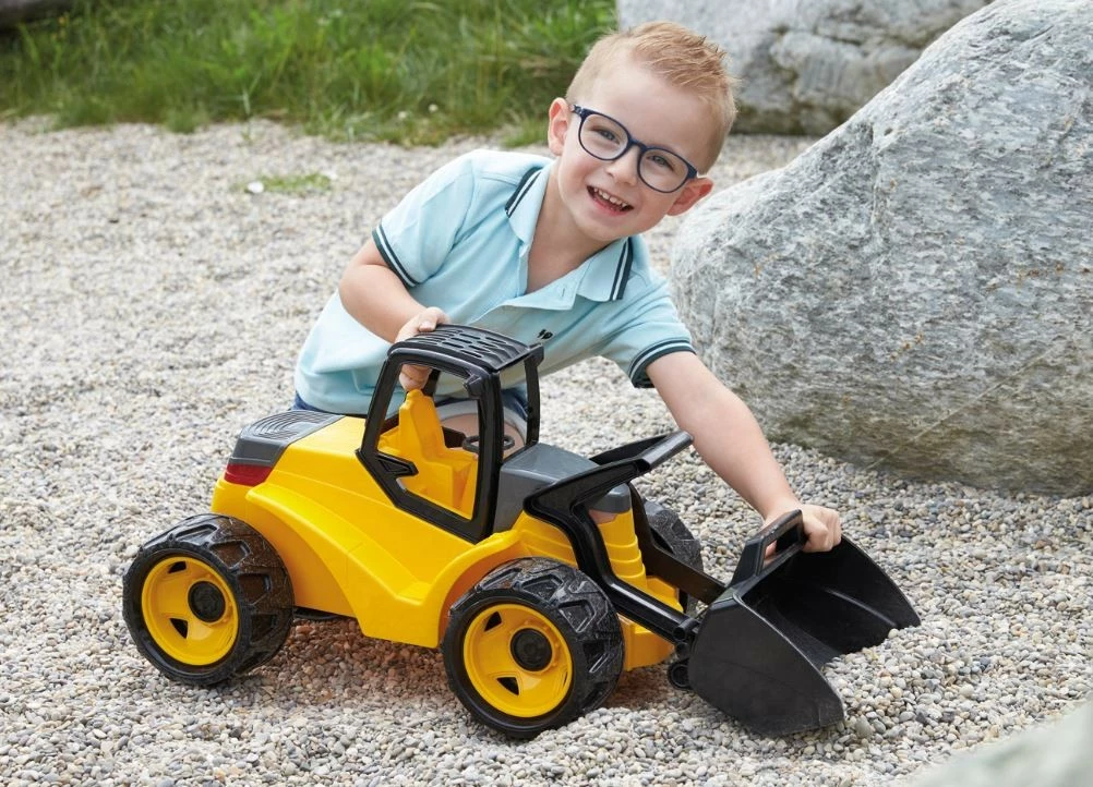 Lodër ngarkues Lena 67 cm, plastikë, e verdhë/e zezë/e gri, në kuti