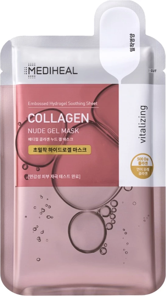 Maskë fytyre Mediheal Collagen Nude Gel Mask Revitalizing Sheet Mask për femra 30g