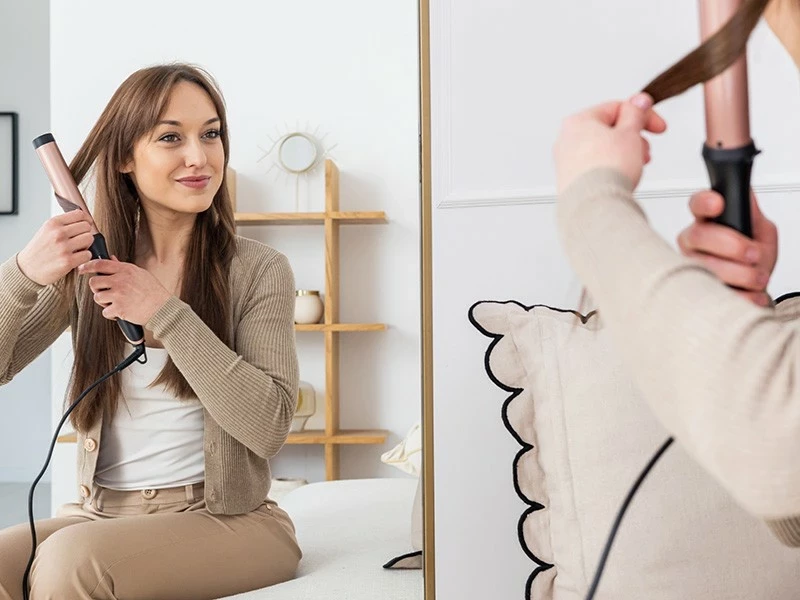 Lok për flokë Lafe Sleek & Shine Curler 32 mm, e zezë/kupër