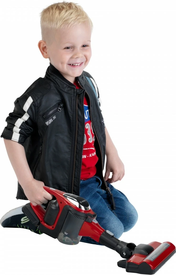 Lodër fshesë me korrent Klein Bosch Unlimited, për fëmijë, e kuqe/zezë/argjend