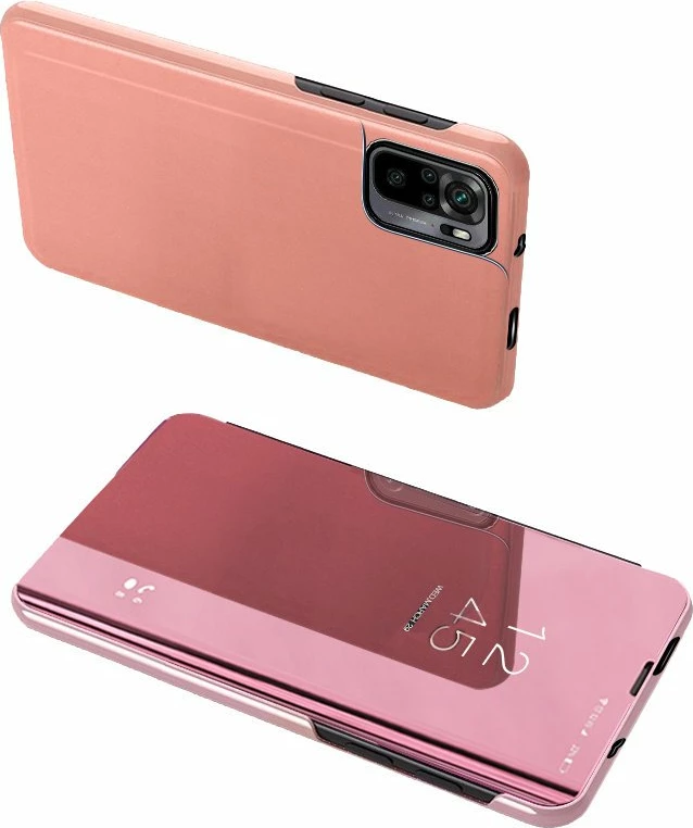 Mbështjellës Hurtel Clear View Case për Xiaomi Redmi Note 11 Pro+ 5G / 11 Pro 5G / Mi 11i HyperCharge / Poco X4 NFC 5G, rozë