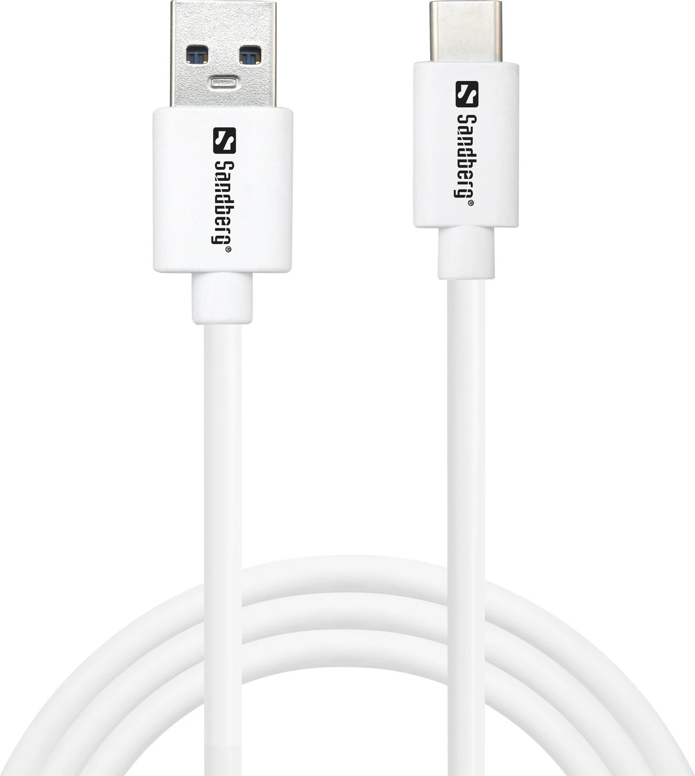 Kabllo USB Sandberg USB-C 3.1 > USB-A 3.0 1M, e bardhë