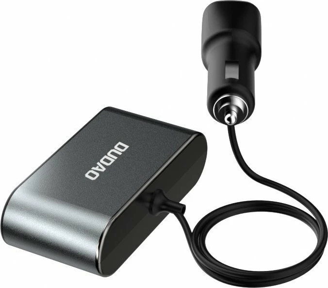 Karikues veture Dudao R1Pro, 2x USB, 3x ndarës çakmaku, i zi