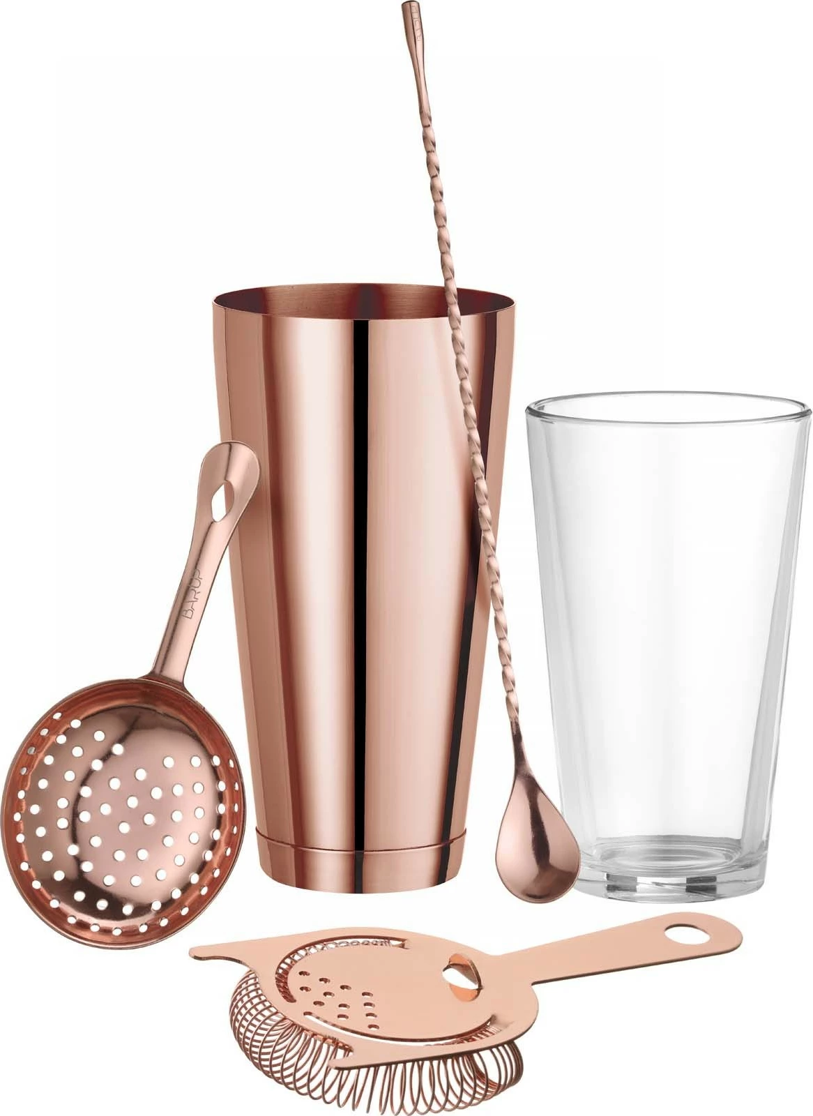 lugë bari, Bar Up, 385x35 mm, çelik inox me veshje bakri, ngjyrë bakër