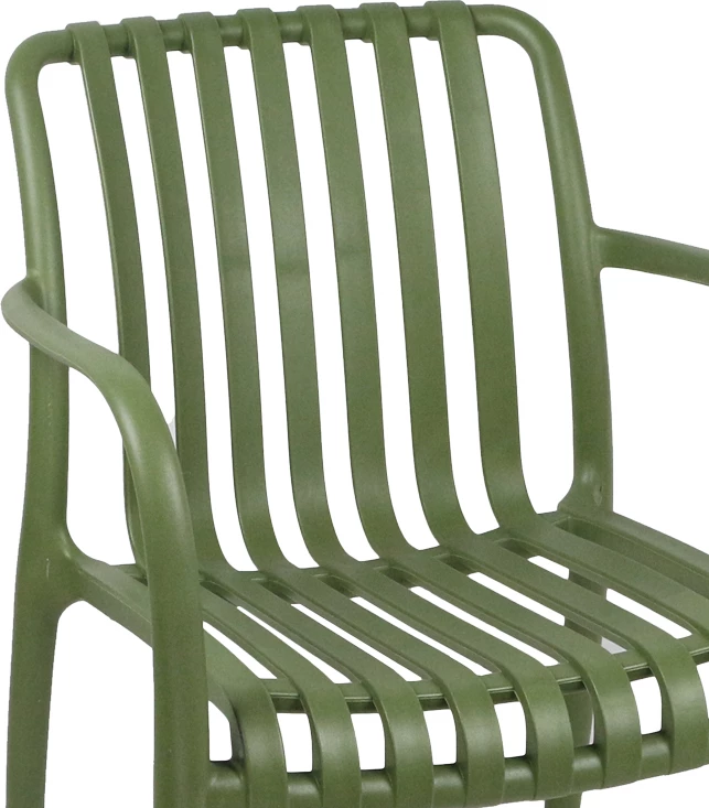 Karrige për kopsht Zoi, ngjyrë e gjelbër e errët, 58.5x54x80cm