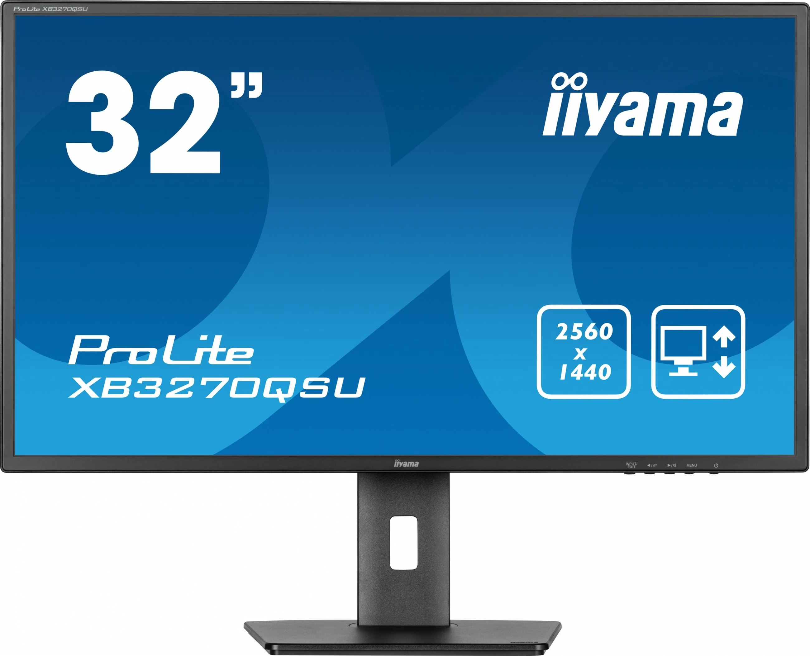Monitor iiyama ProLite XB3270QSU-B1, 32", 2560 x 1440, Wide Quad HD, LED, e zezë