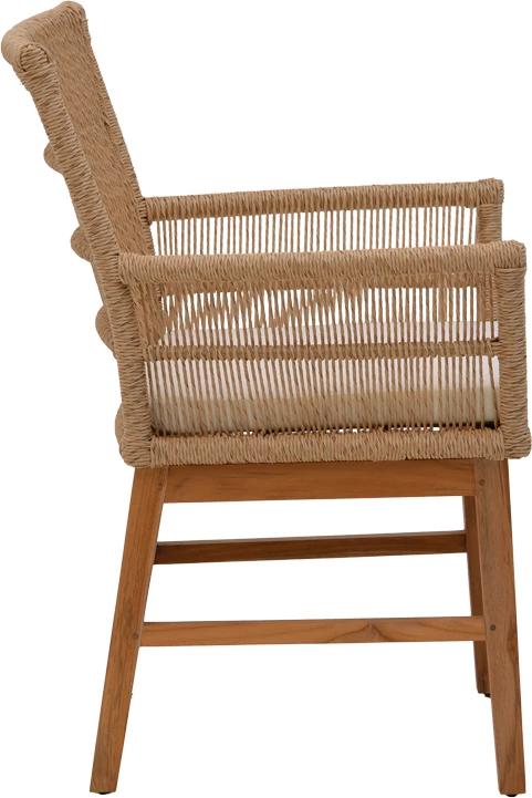 Tavolinë me karrige Inca-Pablo set prej 7 pjesësh, hije natyrale-bezhë, 240x100x76cm