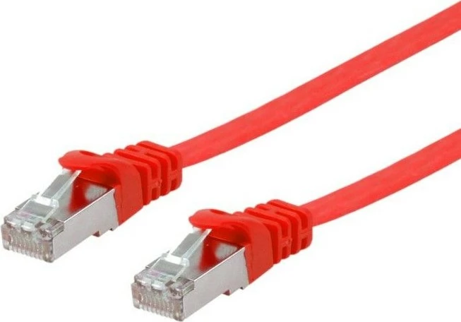 Kabllo rrjeti Equip Cat6a, 2m, flat, RJ-45, e kuqe