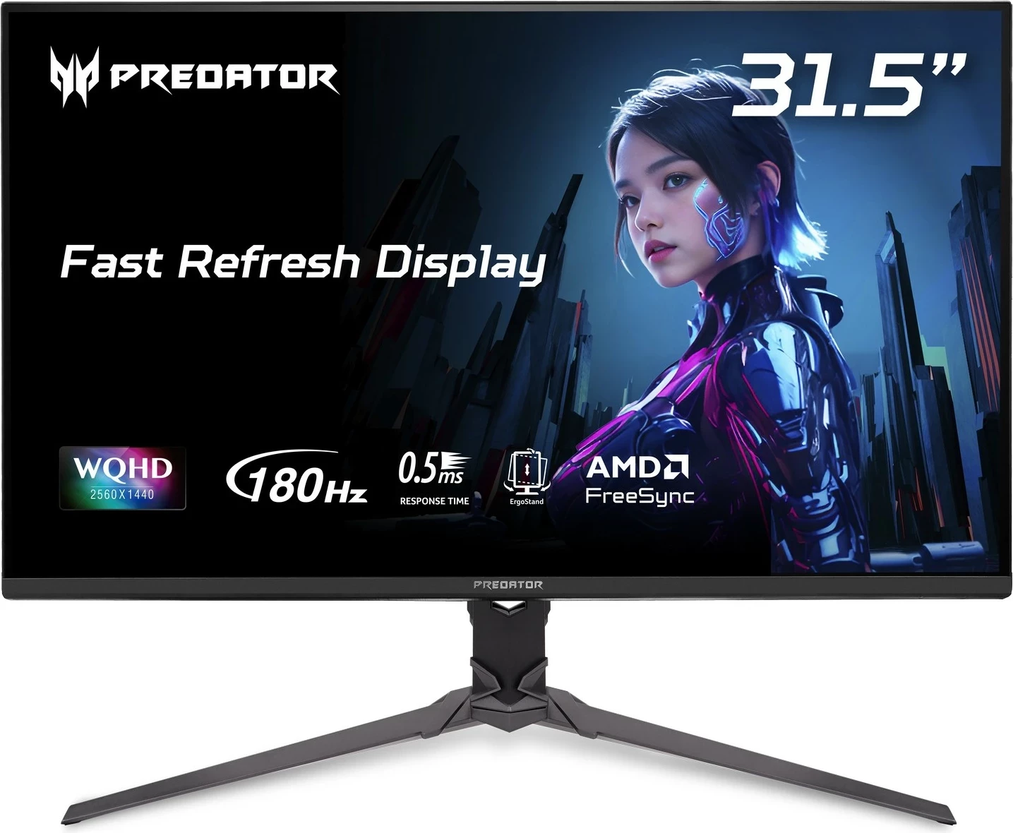 Monitor gaming Acer Predator XB323QUPbmiiprx, 31.5", QHD, IPS, 180Hz, 0.5ms, FreeSync, HDR10, zi