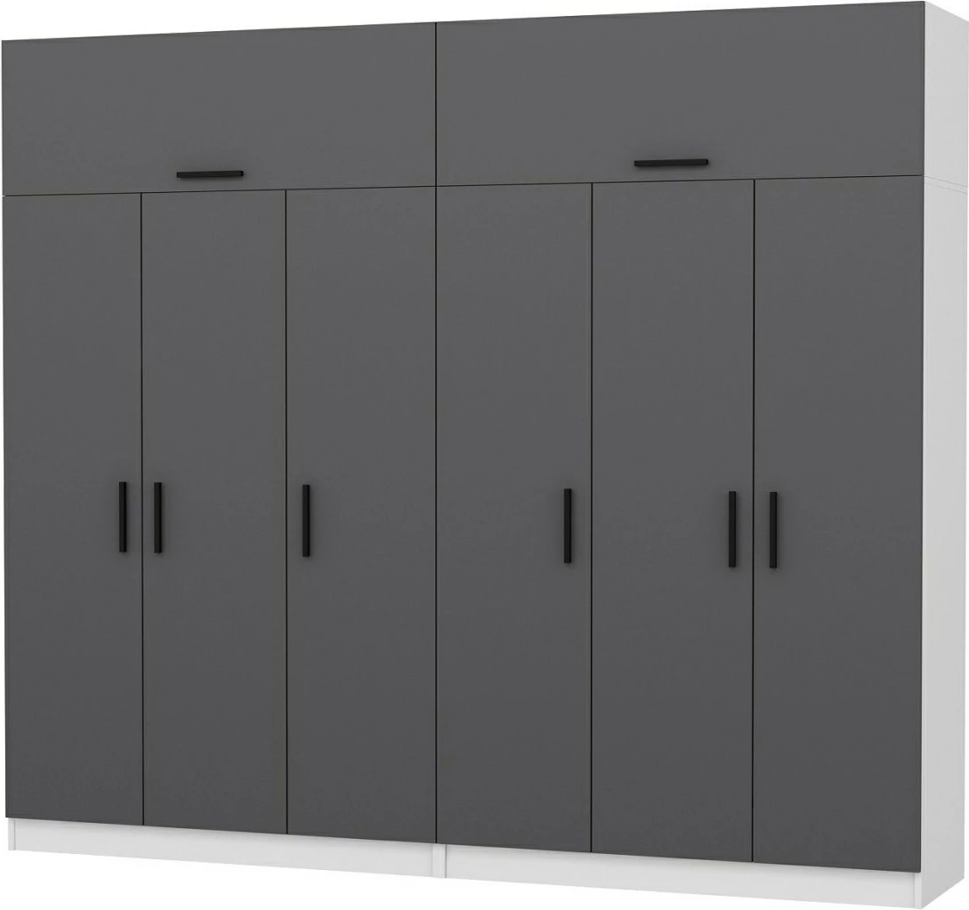 Dollap i madh për dhomë gjumi, ngjyrë antracit, Skye Decor, Kale - 5240