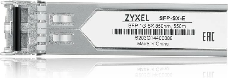 Modul fibër optike Zyxel SFP-SX-E, 1000 Mbit/s, SFP, LC, 550 m, ngjyrë çeliku