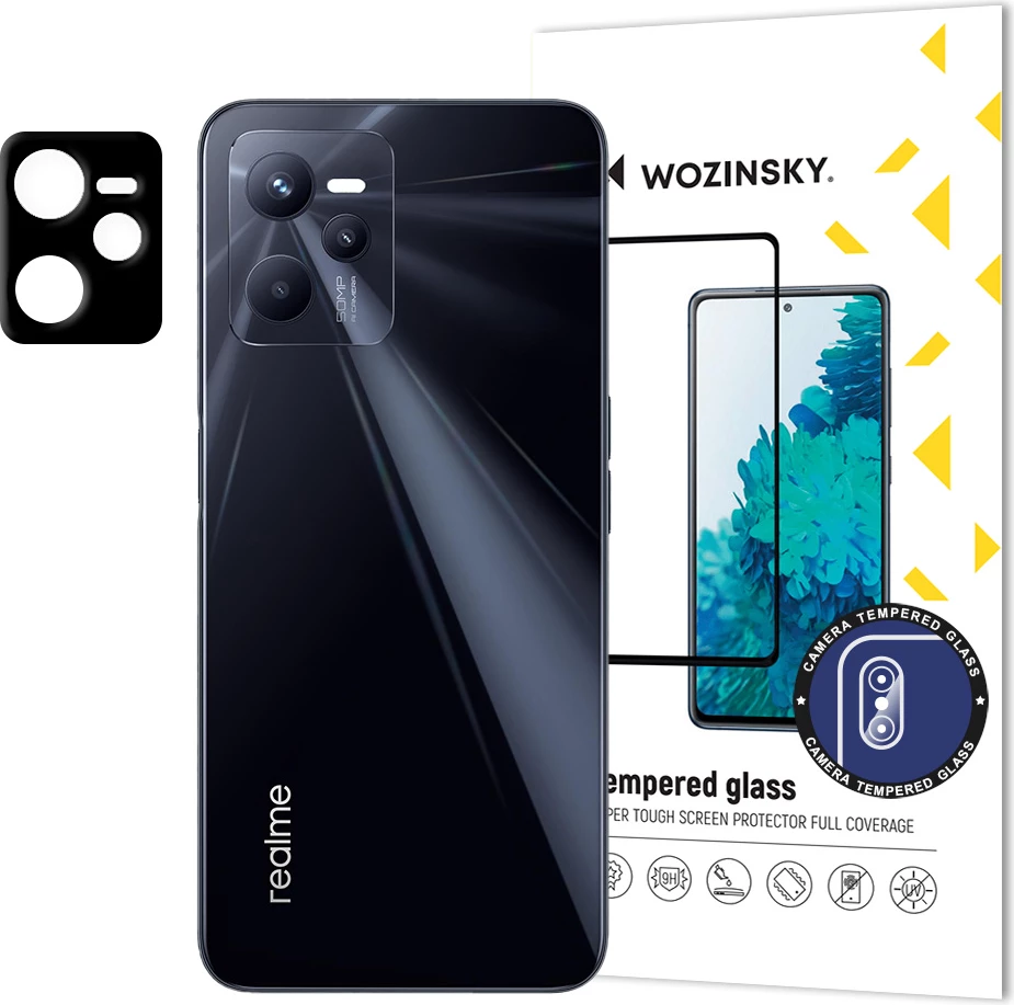 Mbrojtës xhami për kamerë Wozinsky për Realme C35, 9H, Full Cover