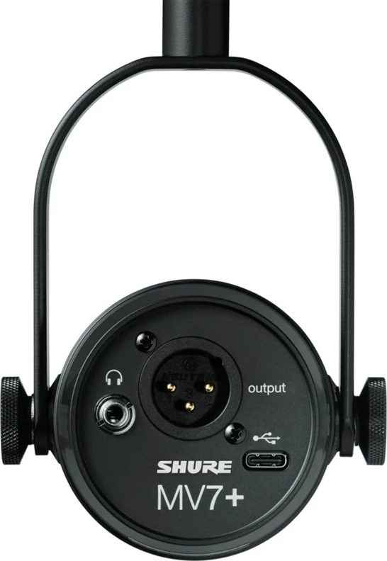 Mikrofon Shure MV7+-K-BNDL, XLR/USB-C, i zi + mbajtëse tavoline GATOR