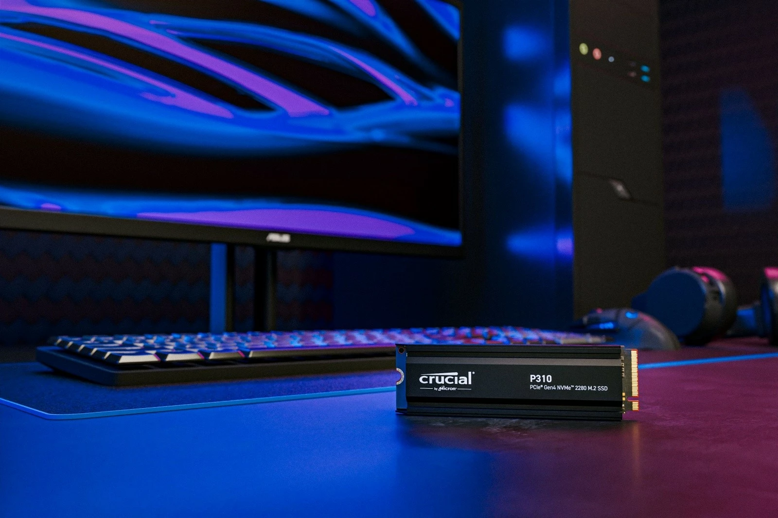 SSD Crucial P310, 2TB, M.2 NVMe PCIe 4.0, me radiator